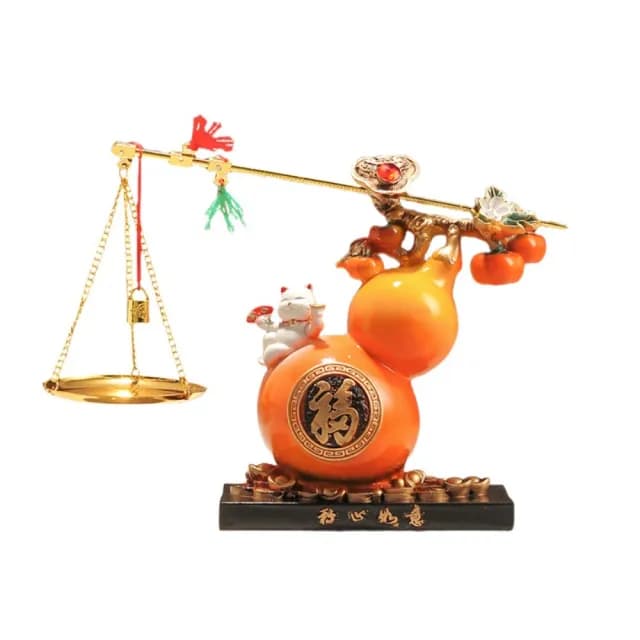 【YIZ TIME】稱心如意葫蘆擺件 新中式風格家居裝飾品(客廳高檔電視酒櫃擺件喬遷禮物)