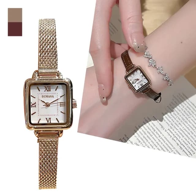 【MoonDy】雙11 手錶 腕錶 女生手錶 方形手錶 網帶手錶 皮帶手錶 小錶盤手錶 氣質腕錶 小方錶 穿搭配件