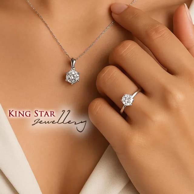 【King Star】買一送一 30分 最白D色 天然鑽石戒指 項鍊 手鍊-4款任選 送天然珍珠耳環