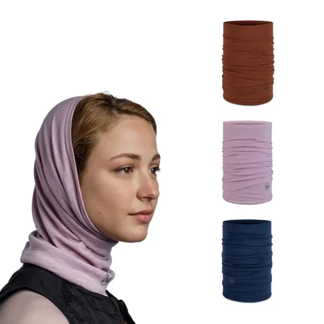 【BUFF】保暖織色 250 gsm美麗諾羊毛頭巾(美麗諾羊毛/保暖/圍脖/圍巾/旅行)