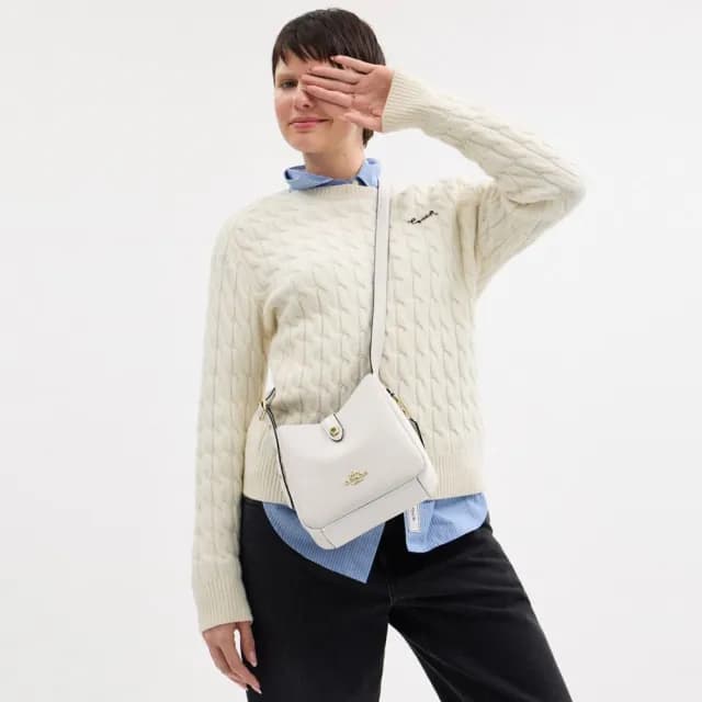 【COACH】蔻馳官方直營 KLARE/HADLEY 迷你斜背手袋 半月包 斜背包 側背包 斜挎包-多款任選(CAL60/CV978)