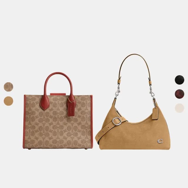 【COACH】蔻馳官方直營 【線上限定】ACE 26 經典 SIGNATURE 帆布托特手袋-多色任選(CS251/CR680)