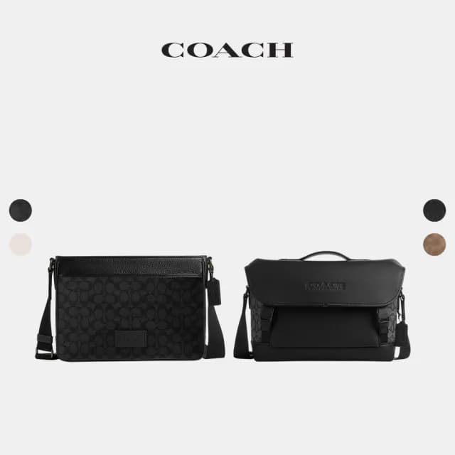 【COACH】蔻馳官方直營 DISTRICT/FINN/HOBO 經典Logo斜背包 腰包-多款任選(CH078/CV761/CAX42)