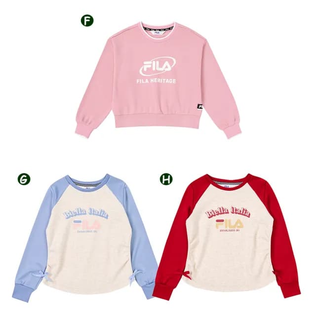 【FILA官方直營】KIDS 童裝 男童/女童 童長袖圓領上衣(任選)