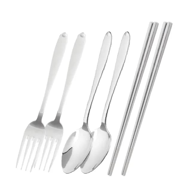 【AXIS 艾克思】316不鏽鋼餐具組-筷子.湯匙.叉子-6入組合包(醫療級材質.SGS認證)