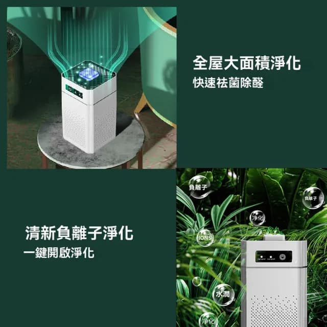 【Felsted 菲仕德】空氣清淨機 空氣淨化器 負離子過濾器(智能除臭機 除甲醛 空氣淨化 消毒殺菌 靜音運行)