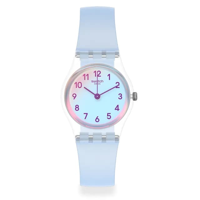 【SWATCH】CASUAL BLUE 太陽光譜上蓋/經典手錶/女錶/瑞士製造 LK396(25mm)