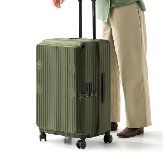 【Arowana 亞諾納】煞車避震輪河馬箱★29吋極硬派杯架1:9前開 & 5:5對開兩用行李箱(送隨行四件組)