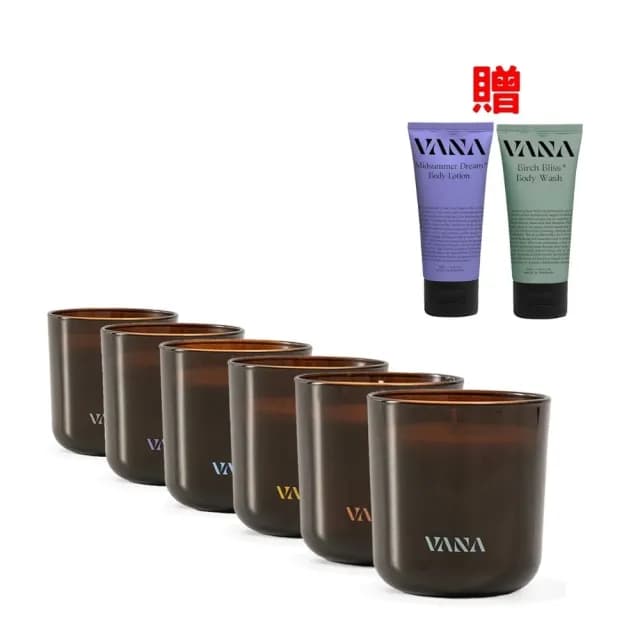 【VANA】故事系列香氛蠟燭250g(光之季節/北歐花園/樺樹禮讚/仲夏之夢/冬泳之甦/亞麻風拂)