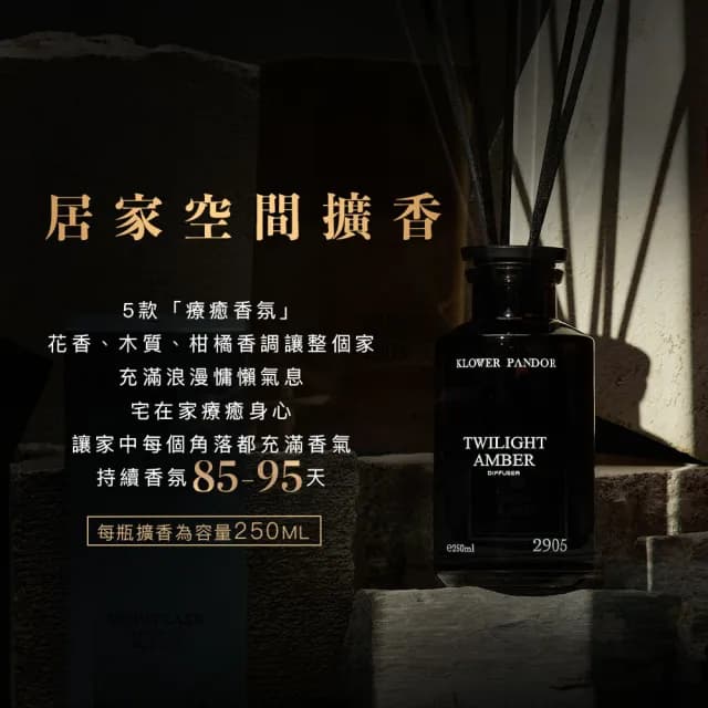 【KLOWER PANDOR】KP記憶香氛 沉浸式空間擴香瓶250ml-2入組(多款任選)