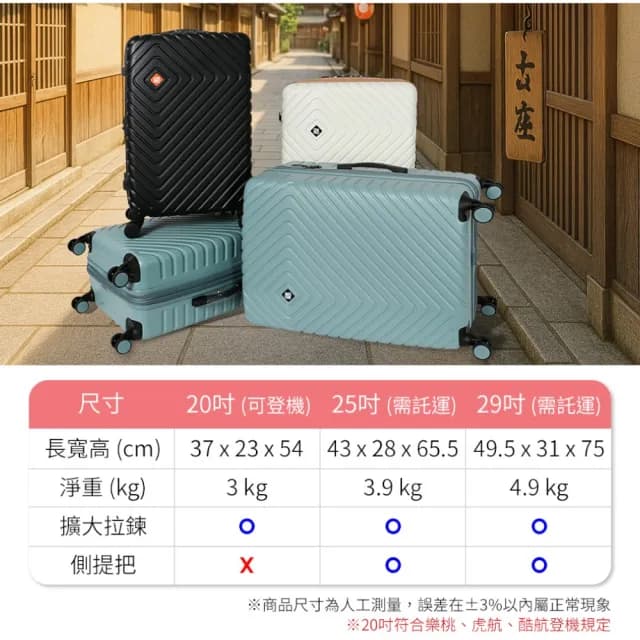 【Leadming】20吋極速鋒芒可擴大行李箱 登機箱(多色多款任選)