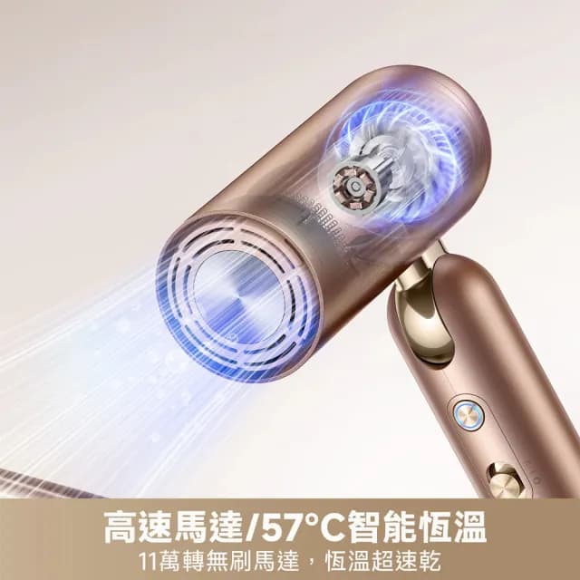 【Dreame 追覓科技】雙11限定 Pocket Uni 魔術折疊高速吹風機(100-240V國際電壓版)