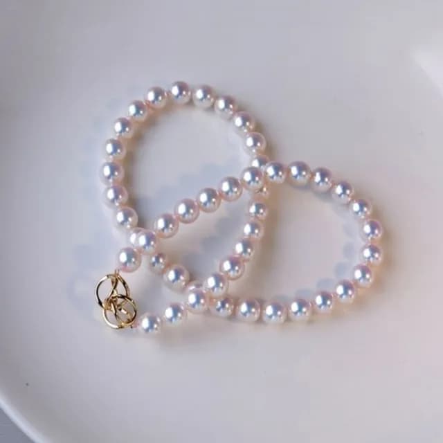 【La Corser】8.5-9mm 日本 Akoya 海水珍珠 大珍珠項鍊 高貴 送媽媽 母親節禮物 18K金萬能扣