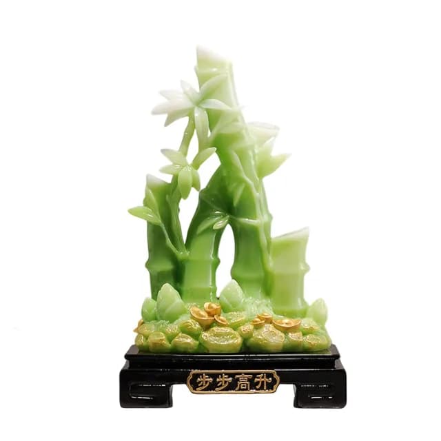 【超微米】新中式步步高升擺件 富貴竹子 玄關客廳辦公室裝飾品 喬遷禮物(風水招財擺件19.5*11*31.5CM)