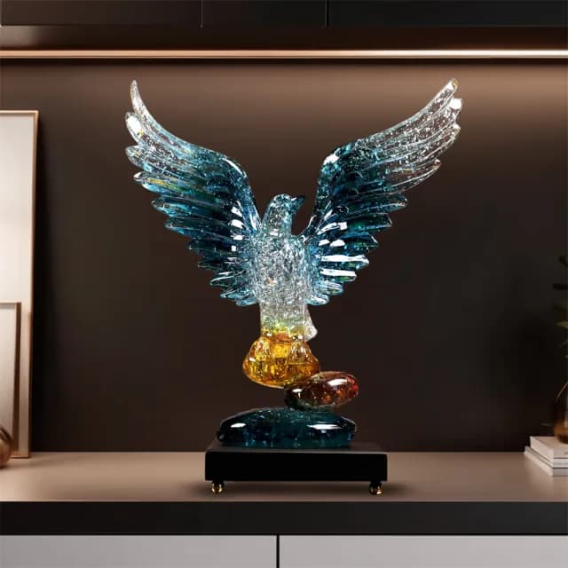 【超微米】大展宏圖擺件 客廳玄關酒櫃裝飾品 辦公室擺件 喬遷店鋪開業禮品(大展宏圖擺件29*8*34)