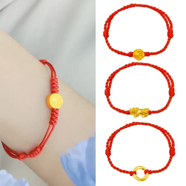 【金喜飛來】黃金手鍊時尚創作手繩多選(0.07錢±0.02)