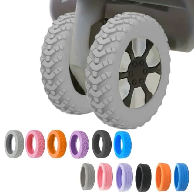 【享屋】行李箱輪子保護套-8入(靜音保護套 拉桿箱腳輪 推車行李箱腳套 行李箱輪套 矽膠 防髒 降噪)