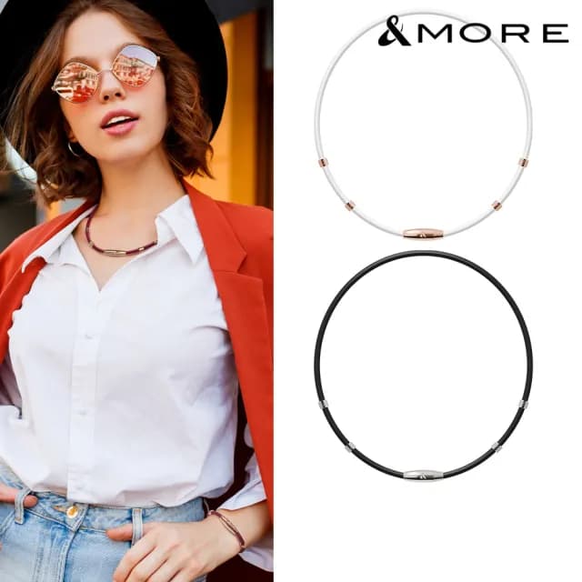 【&MORE 愛迪莫】X5 特仕版健康鈦項鍊.項圈(鈦鍺/能量/遠紅外線/負離子)