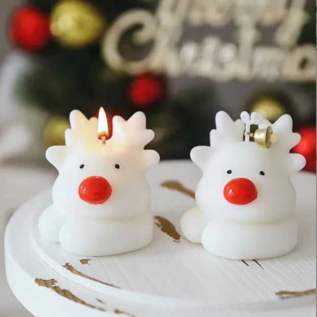 【AMARA】香氛聖誕蠟燭-紅鼻麋鹿(香氛蠟燭 居家香氛 生日 聖誕 交換 情人節禮物)