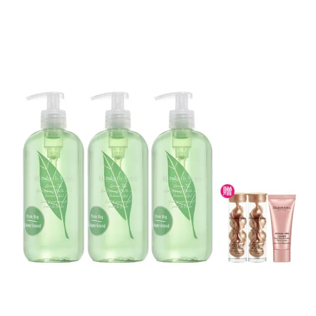 【伊麗莎白雅頓】官方直營 超人氣綠茶香水沐浴膠組500ml 3入(沐浴乳/沐浴膠)