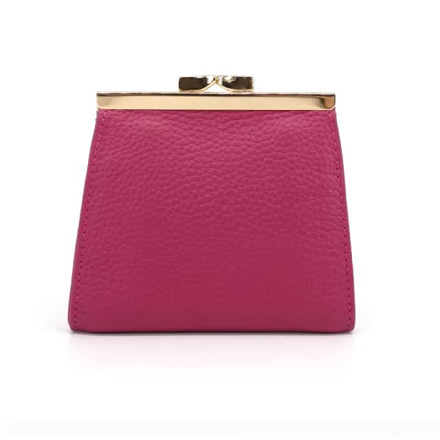 【LouiseC.】Tree House 牛皮口金釦零錢包短夾-5色(YS2610)