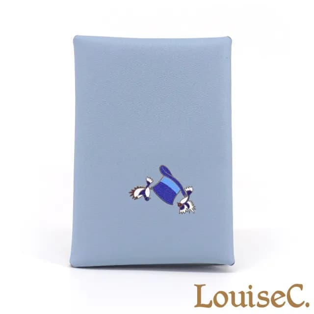 【LouiseC.】Tree House 牛皮時尚印花釦式卡片零錢包短夾-4色(YS25199)