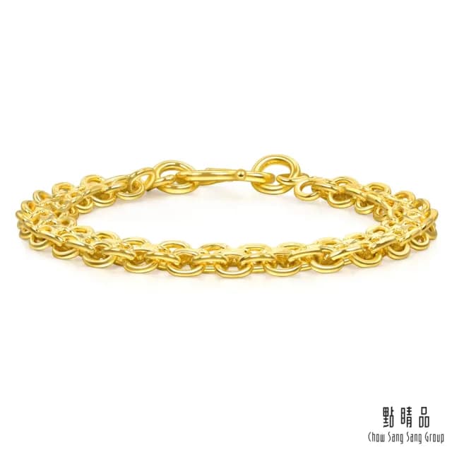【點睛品】機織素鍊 黃金手鍊_計價黃金(19cm)