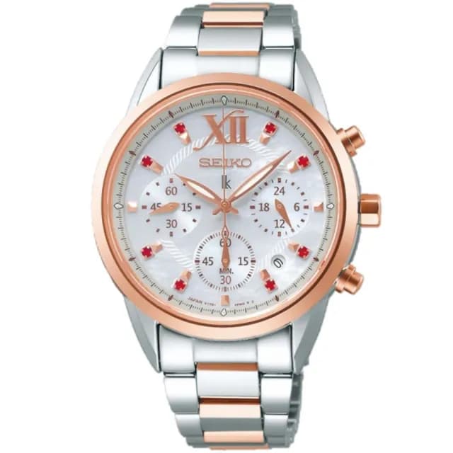 【SEIKO 精工】LUKIA系列 晶鑽時標 光動能 真三眼 女錶 V175-0EW0G/SSC824J(多重視界 閃耀由內而外)