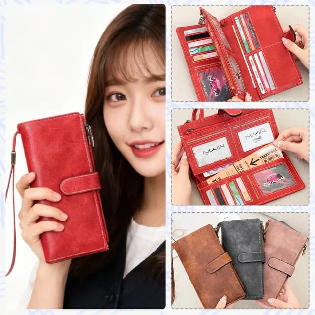 【LEEHER】雙11 長夾/錢包/皮夾/大容量/手拿包/韓系長夾/簡約百搭/多卡位錢包