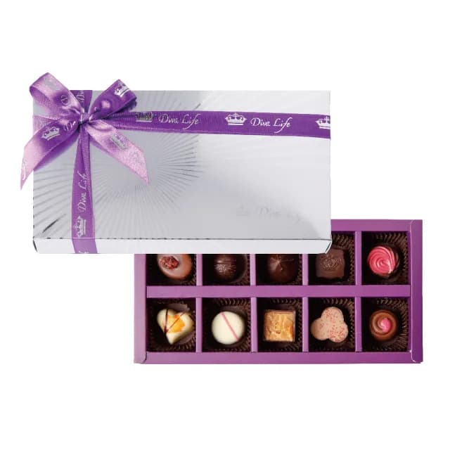 【Diva Life】聖誕胡桃鉗 銀饌10入比利時夾心巧克力禮盒(交換禮物)
