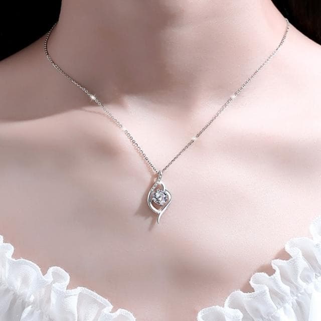 【米蘭精品】現貨+預購 莫桑石項鍊925純銀吊墜(1ct一見傾心簡約情人節生日聖誕節禮物女飾品74an38)