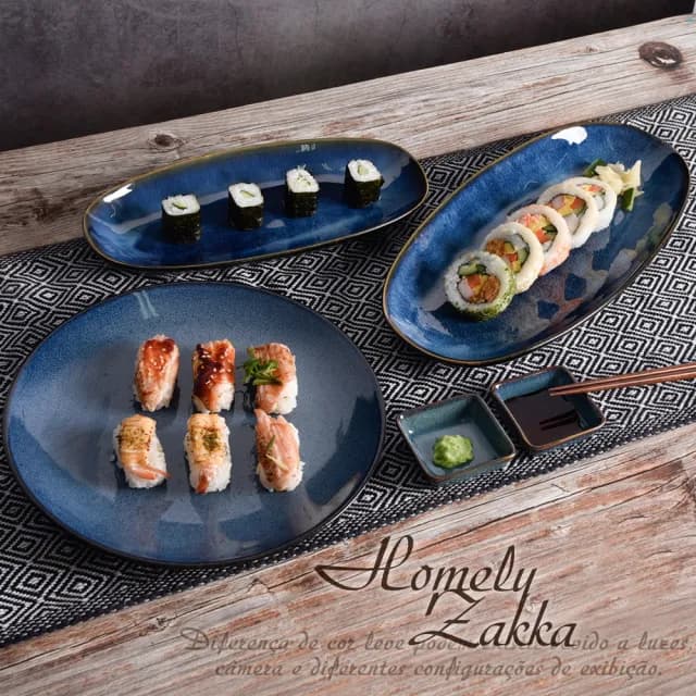 【Homely Zakka】日式創意星空窯變釉陶瓷餐盤碗餐具_4件組(湯盤 餐具 餐盤 盤子 器皿)