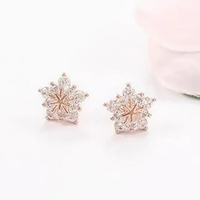 【米蘭精品】現貨+預購 鑲鑽耳環耳飾(時尚經典美麗雪花情人節生日聖誕節交換禮物女飾品73du16)