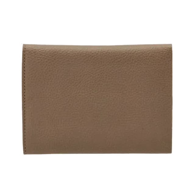 【IL BISONTE】雙11  女款 Alberese 牛皮按扣皮夾/錢包(灰褐色)