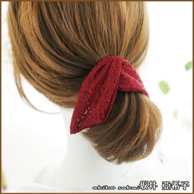【Akiko Sakai】淑女感布藝蕾絲蝴蝶結造型扭扭夾(生日 送禮 禮物)
