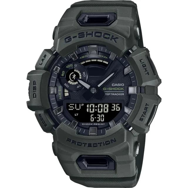 【CASIO 卡西歐】G-SHOCK 運動生活藍芽多功能手錶-墨綠 送禮 禮物 推薦(GBA-900UU-3A)