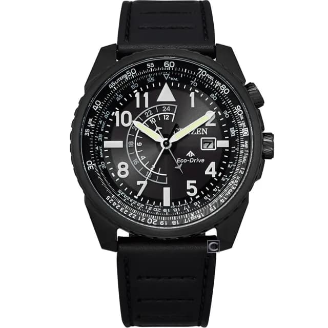 【CITIZEN 星辰】PROMASTER 隱形戰機GMT Eco-Drive  光動能男錶 禮物 推薦(BJ7135-02E)
