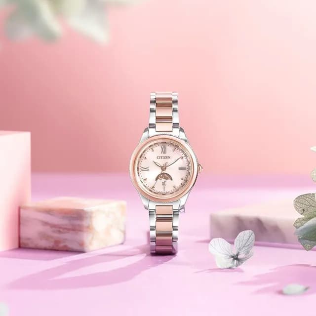 【CITIZEN 星辰】xC系列 璀璨的日月五局電波錶 女錶 禮物 推薦(EE1005-54W)