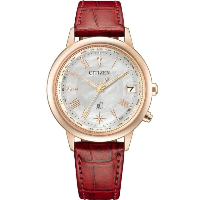 【CITIZEN 星辰】XC 鈦 台灣25周年 光動能電波錶 女錶 禮物 推薦(CB1105-02W)