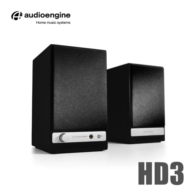 【Audioengine】HD3 wireless主動式立體聲藍牙書架喇叭(黑色款)