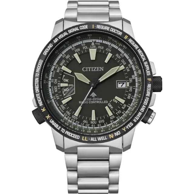 【CITIZEN 星辰】PROMASTER 飛行錶 光動能 鈦金屬 電波錶 男錶 禮物 推薦(CB0206-86X)