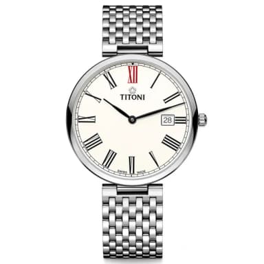【TITONI 梅花錶】纖薄系列 輕量機械腕錶 畢業禮物 送禮 推薦(82718S-608)