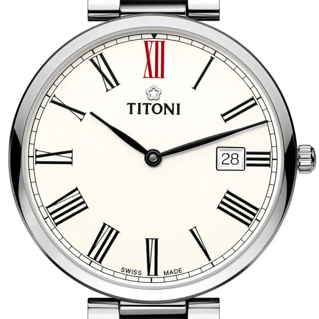 【TITONI 梅花錶】纖薄系列 輕量機械腕錶 畢業禮物 送禮 推薦(82718S-608)