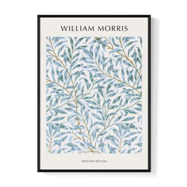 【菠蘿選畫所】William Morris 柳枝 - 30x40cm(春天藍色掛畫/裝飾畫/開店送禮/北歐風)