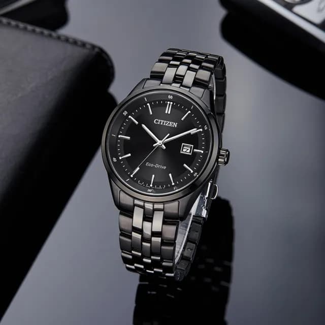 【CITIZEN 星辰】GENTS系列 紳士黑 光動能腕錶 父親節 禮物 送禮 推薦(BM7565-80E)