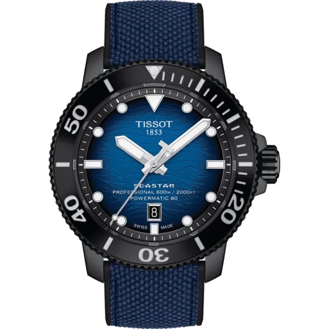 【TISSOT 天梭 官方授權】Seastar 2000 專業600米潛水機械錶-46mm 禮物 送禮 推薦(T1206073704100)
