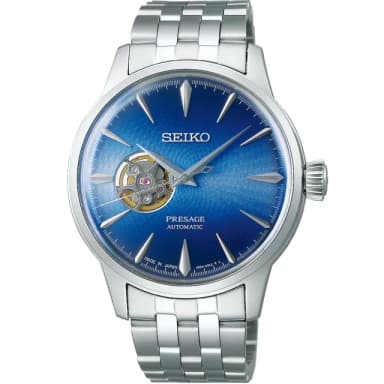 【SEIKO 精工】PRESAGE Cocktail Blue Acapulco 機械錶 指針錶 手錶 禮物 畢業(4R38-01N0U/SSA439J1)