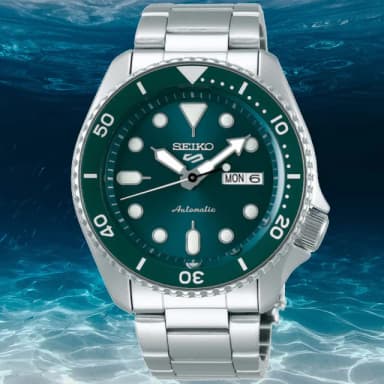 【SEIKO 精工】5 Sports系列 Lineup 質感綠 機械腕錶 母親節 禮物 推薦(SRPD61K1/4R36-07G0M)