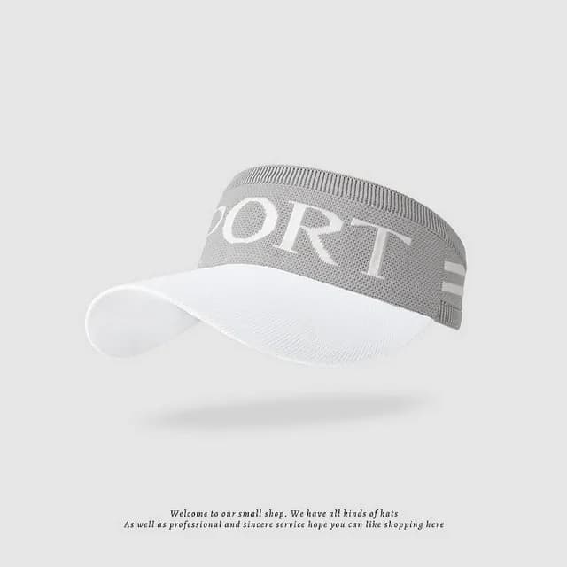 【米蘭精品】現貨+預購 空頂帽防曬帽(針織拼色字母運動男女帽子母親節禮物6色74cp25)