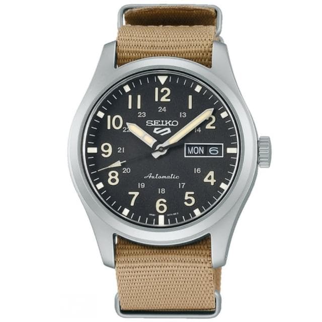 【SEIKO 精工】5 Sports系列 Lineup 復古軍風 機械腕錶 母親節 禮物 推薦(二款可選)